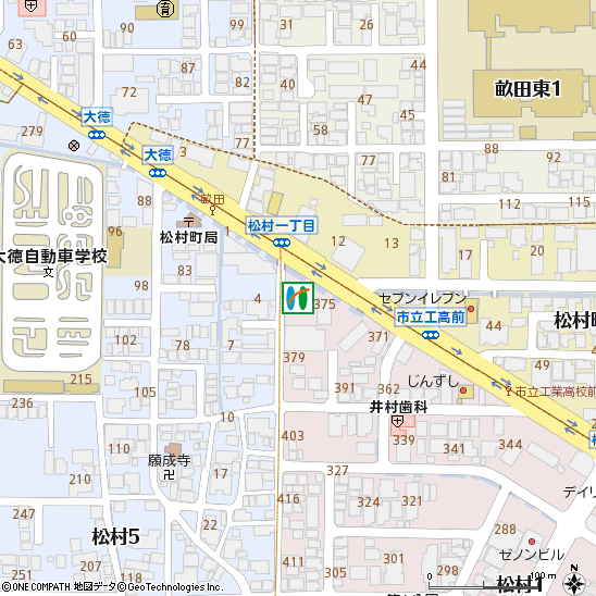 大徳支店付近の地図
